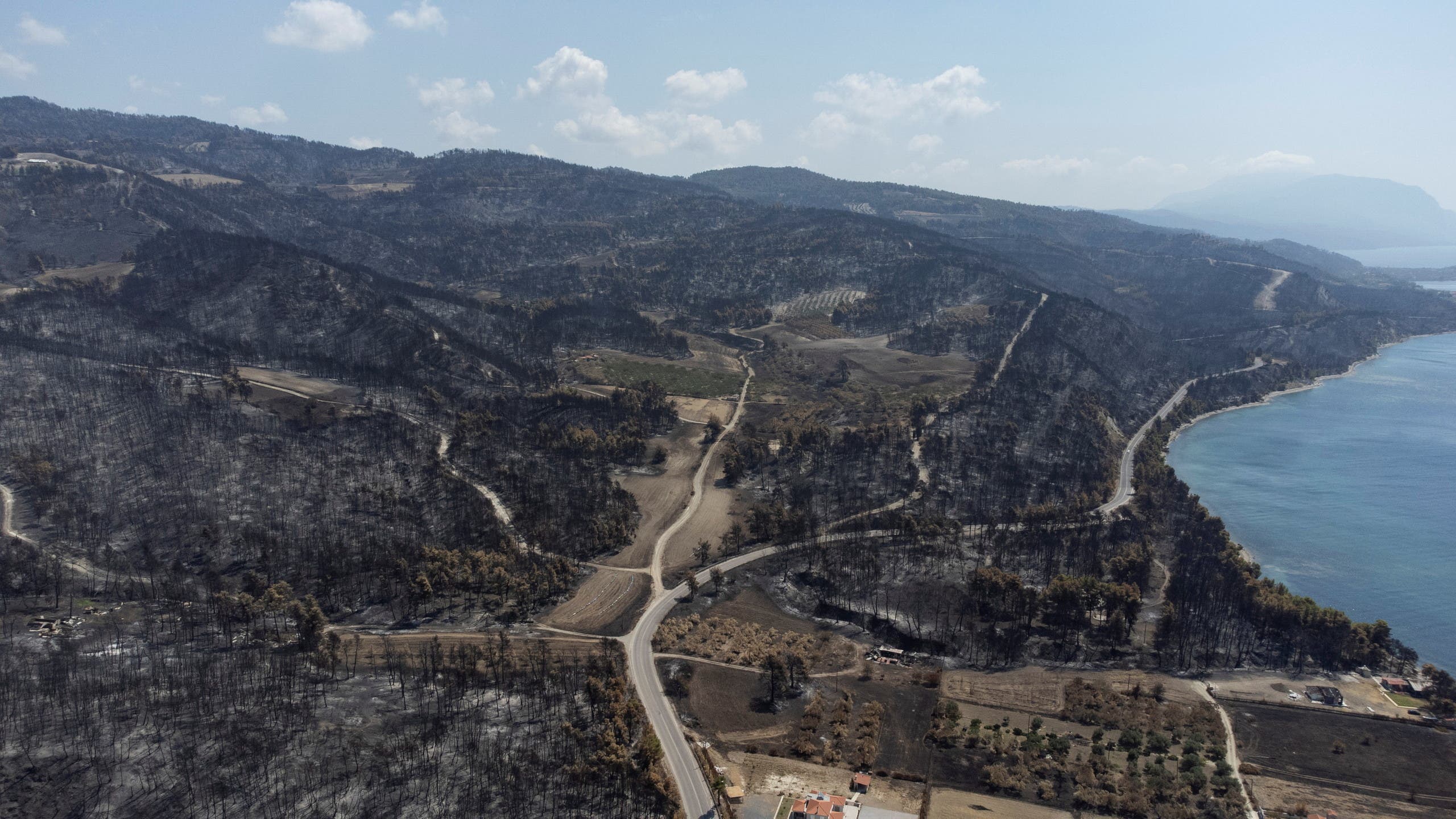 مساحات حرجية دمرتها الحرائق في اليونان